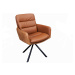 LuxD Designová otočná židle Maddison koňaková