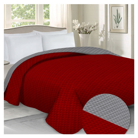Domarex Přehoz na postel Laurine červená/šedá, 220 x 240 cm