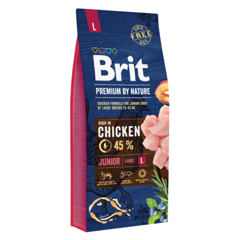 Brit Premium by Nature Junior Large Breed kuřecí - Výhodné balení: 2 x 15 kg