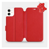 Flip pouzdro na mobil Apple iPhone 11 - Červené - kožené - Red Leather