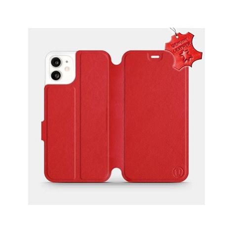 Flip pouzdro na mobil Apple iPhone 11 - Červené - kožené - Red Leather