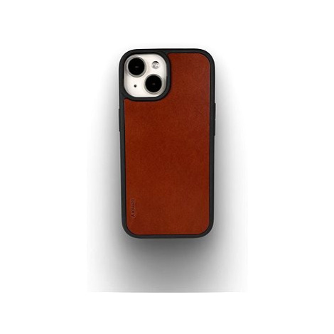 Lemory iPhone 15 kožený kryt s podporou MagSafe hnědý