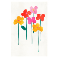 Ilustrace Little Happy Flowers, Kubistika, 26.7 × 40 cm