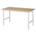 RAU Pracovní stůl, výškově přestavitelný, 760 - 1080 mm, masivní buková deska, š x h 1500 x 800 