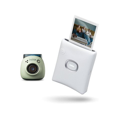 Fujifilm instax SQ Link White + Fujifilm Instax Pal Green