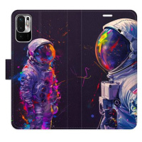 iSaprio Flip pouzdro Neon Astronaut 02 pro Xiaomi Redmi Note 10 5G