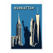 Ilustrace manhattan- retro poster, mirjanajovic, 30 × 40 cm