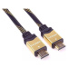 PREMIUMCORD Gold HDMI High Speed + Ethernet kabel (v1.4), opletený, zlacené konektory, 5m