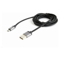 GEMBIRD Kabel USB A Male/Micro B Male 2.0, 1, 8m, opletený, černý, blister