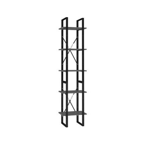 Shumee s 5 policemi šedá 40×30×175 cm dřevotříska, 3081970