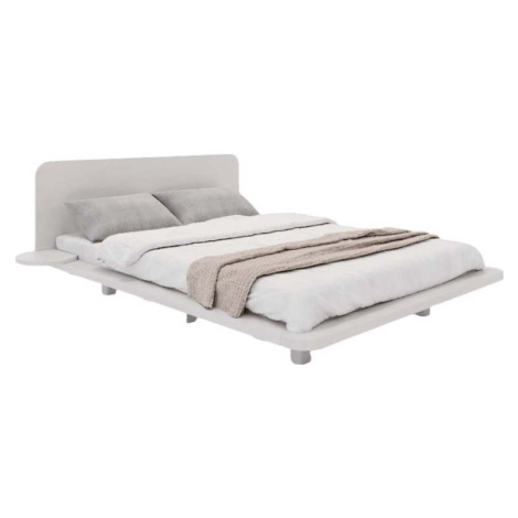 Bílá dvoulůžková postel z bukového dřeva 180x200 cm Japandic – Skandica