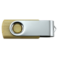 Dřevěný USB disk s nerezem 32GB