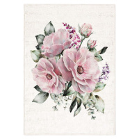 Růžovo-krémový pratelný koberec 100x140 cm New Carpets – Oyo home