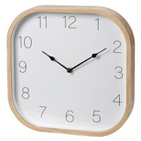 H&L Nástěnné hodiny Quadro, dřevěný rám, 30 × 30 cm