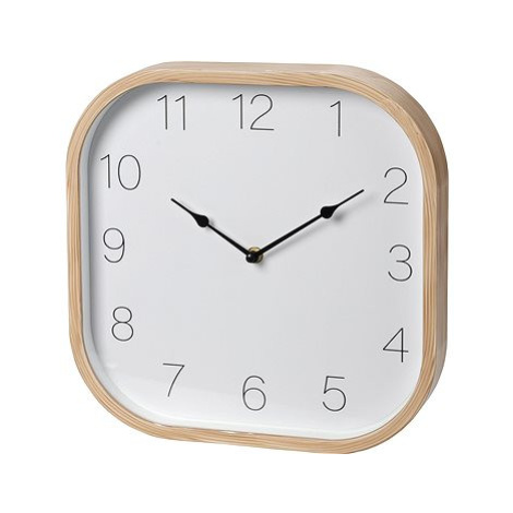 H&L Nástěnné hodiny Quadro, dřevěný rám, 30 × 30 cm