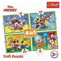 Trefl Puzzle Mickeyho klubík: S přáteli 4v1 (12,15,20,24 dílků)