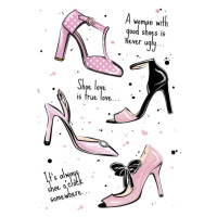 Ilustrace Shoe quote, Martina Pavlova, 30 × 40 cm