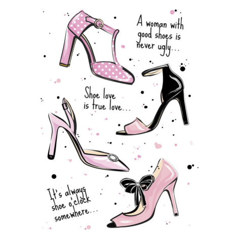 Plakát, Obraz - Shoe quote, Martina Pavlova, 30 × 40 cm