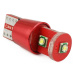 Auto LED žárovka W5W T10 3 SMD CREE CANBUS RED