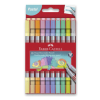 Oboustranné dětské fixy Faber-Castell Pastel - 10 barev
