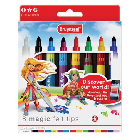 Bruynzeel Bruynzeel, 7951K08, Magic felt tips set, magické fixy, 8 ks