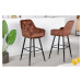 LuxD Designová barová židle Garold hnědý samet