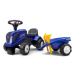 FALK Odrážedlo 280c Baby New Holland T7 s vlečkou a lopatkou s hrabičky