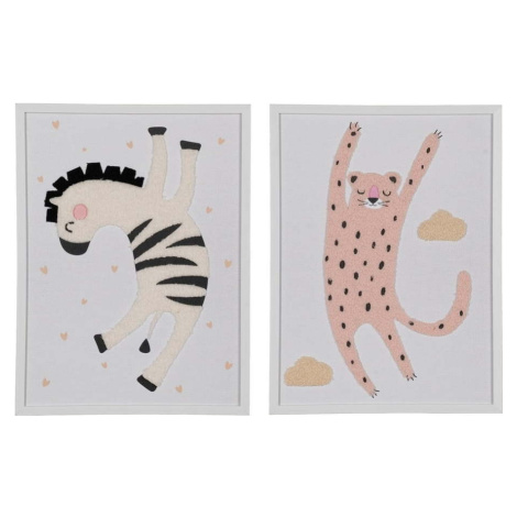 Dětské obrázky v sadě 2 ks 30x40 cm Animals – Ixia