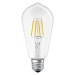 Ledvance Chytrá LED filamentová žárovka SMART+ BT, E27, ST64, 6W, 806lm, 2700K, teplá bílá, čirá