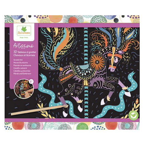 Sycomore Artissimo Škrabací obrázky Koně a jednorožci