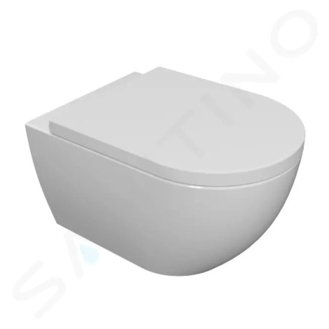 kielle 30102000 - Závěsné WC se sedátkem SoftClose, Rimless, bílá