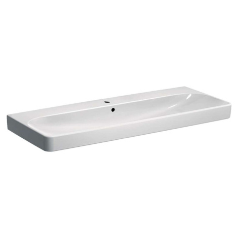 GEBERIT Smyle Square Umyvadlo 120x48 cm, s přepadem, otvor pro baterii, bílá 500.226.01.1