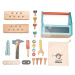 Dřevěný kufřík Tap Tap Tool Box Tender Leaf Toys s pracovním nářadím a zatloukačkou