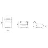 Prostoria designové sedačky Absent Sofa Seat M + Backrest Low