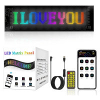 Flexibilní 64 x 16 LED panel s pohyblivým textem, Barevný RGB řádek WIFI