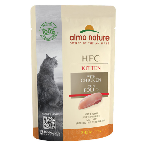 Výhodné balení Almo Nature HFC Kitten 12 x 55 g - kuřecí Almo Nature Holistic