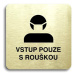 Accept Piktogram "vstup pouze s rouškou III" (80 × 80 mm) (zlatá tabulka - černý tisk bez rámečk