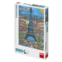 Dino EIFFELOVA VĚŽ kreslený 500 Puzzle