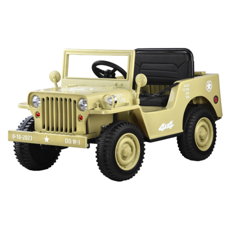 mamido Dětský elektrický jeep Willys Star 4x4 béžový