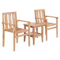 vidaXL 3dílný bistro set masivní teak