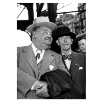 Fotografie Stan Laurel and Oliver Hardy in Paris on June 17, 1950, 30 × 40 cm