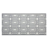 Oboustranný venkovní koberec, tmavě šedý, 90x180 cm, BIDAR, 120929