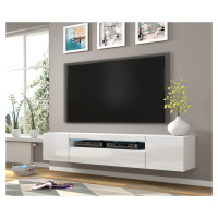 ARTBm TV stolek AURA 200 | bílý - bílý lesk Variant: bez LED osvětlení