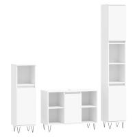 vidaXL 3dílný set koupelnového nábytku bílý kompozitní dřevo