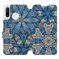 Flipové pouzdro na mobil Huawei P30 Lite - V108P Modré mandala květy