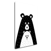 Impresi Obraz Medvěd černobilý - 20 x 30 cm