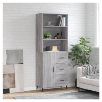 vidaXL Skříň highboard šedá sonoma 69,5 x 34 x 180 cm kompozitní dřevo