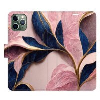 iSaprio flip pouzdro Pink Leaves pro iPhone 11 Pro