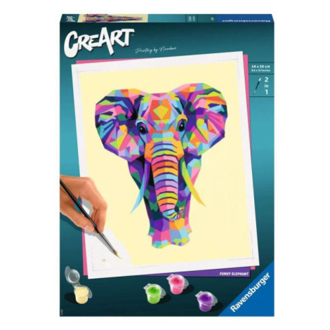 CreArt omalovánka: Elephant 289950 RAVENSBURGER malování podle čísel