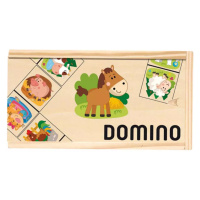 DŘEVO Hra Domino obrázkové zvířátka 28 kamenů